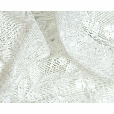 Ricardo Ricardo Isabella Lace Rod Pocket Curtain Panel with 18" Ruffle and Tie-Back 02780-70-096-01